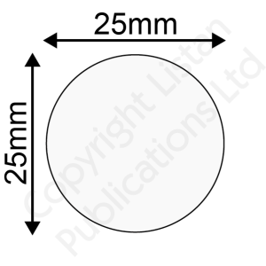25mm diameter clear seals
