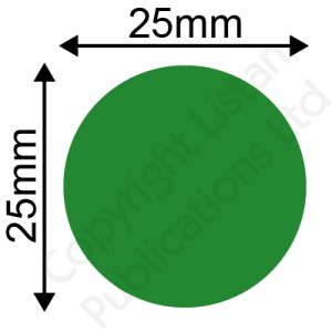 G25 Coloured Paper Seal 25mm Diameter Green