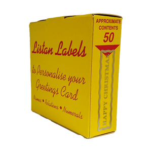 Happy Christmas Gold Greeting Labels